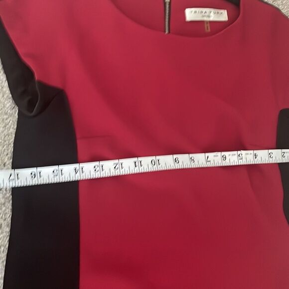 Trina Turk Red and Black Color Block Sheath Dress Size 6 work dress - Picture 7 of 7